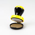 Пластиковая полуавтоматическая оснастка для печатей GRM HR40. Cо встроенной подушкой, д. 40 мм, жёлтый глянцевый корпус.