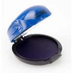 Пластиковая полуавтоматическая оснастка для печатей, со встроенной подушкой, д. 40 мм, синий