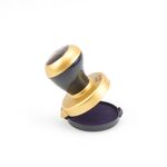 Пластиковая полуавтоматическая оснастка для печатей GRM HR45. Cо встроенной подушкой, д. 45 мм, золотистый корпус.