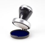 Пластиковая полуавтоматическая оснастка для печатей GRM HR45. Cо встроенной подушкой, д. 45 мм, серебряный