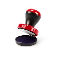 Пластиковая полуавтоматическая оснастка для печатей GRM HR40. Cо встроенной подушкой, д. 40 мм, красный глянцевый корпус.