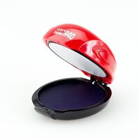 Пластиковая полуавтоматическая оснастка для печатей, со встроенной подушкой, д. 40 мм, красный