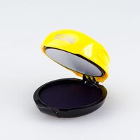 Пластиковая полуавтоматическая оснастка для печатей, со встроенной подушкой, д. 40 мм, жёлтый