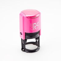 GRM R 40 office+BOX - Black Edition. Автоматическая оснастка для печати, корпус розовый-чёрный глянец