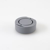 ВЫБОР Ручная СЕРАЯ ПЛОСКАЯ оснастка д.40 мм для круглой печати с клеевым слоем и штемпельным материалом