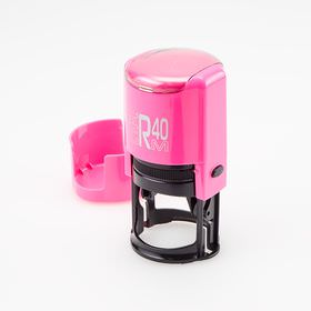 GRM R 40 office+BOX - Black Edition. Автоматическая оснастка для печати, корпус розовый-чёрный глянец