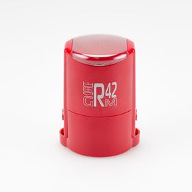 GRM R 42 office+BOX - Black Edition. Автоматическая оснастка для печати, корпус красно-чёрный глянец