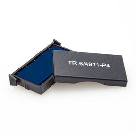 Сменная штемпельная подушка GRM 4911 P4, аналог Trodat Tr 6/4911 P4, синяя, открытая