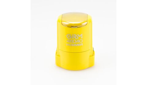 Автоматическая оснастка для печати - GRM 46040 Hummer ABS, д. 40 мм, желтый с крышкой