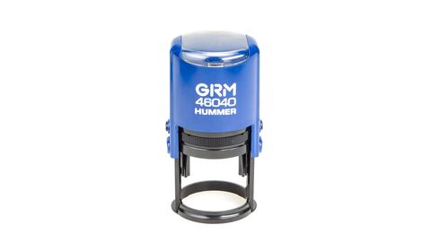 Автоматическая оснастка для печати - GRM 46040 Hummer ABS, д.40 мм, синяя с чёрным