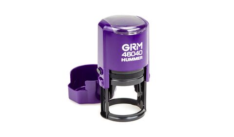 Автоматическая оснастка для печати - GRM 46040 Hummer ABS, д. 40 мм, фиолетовый с чёрным