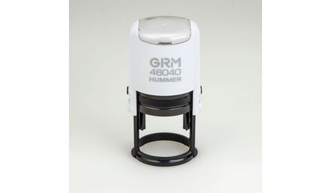 Автоматическая оснастка для печати - GRM 46040 Hummer ABS, д. 40 мм, корпус белый глянец плюс черный
