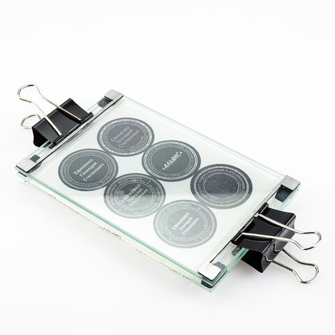 Стеклянная рамка с ограничителями, для засветке в мобильной экспо-камере, формат А6