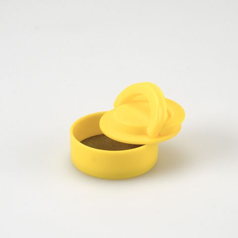 ВЫБОР Ручная ЖЕЛТАЯ ПЛОСКАЯ оснастка д.40 мм для круглой печати с клеевым слоем и штемпельным материалом