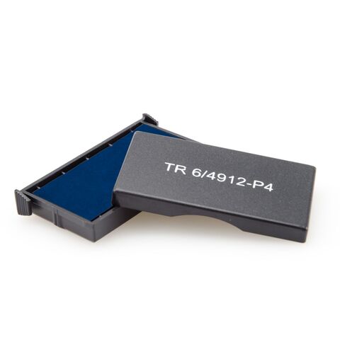 Сменная штемпельная подушка GRM 4912 P4, аналог Trodat 6/4912 P4, синяя. С крышкой