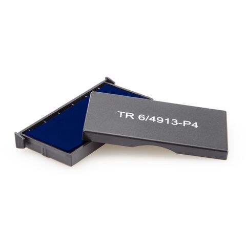 Сменная штемпельная подушка GRM 4913 P4, аналог Trodat 6/4913 P4, синяя с крышкой