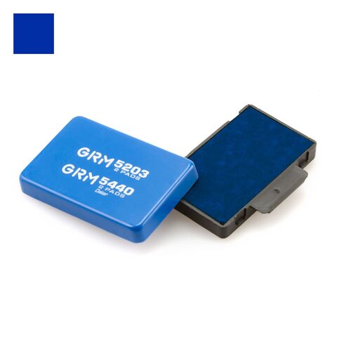 GRM 5203 офисная сменная штемпельная подушка для автоматических штампов. Аналог Trodat 6/53. Синяя