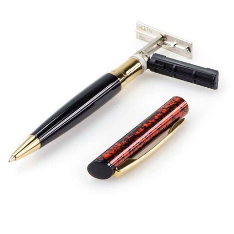 Heri 6724 Ручка-штамп, корпус МРАМОР БОРДОВЫЙ