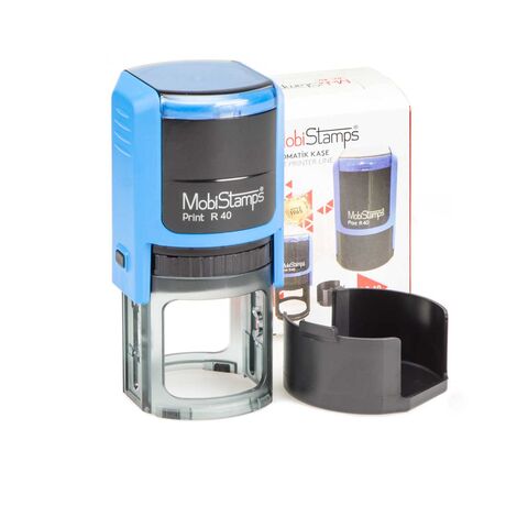 Mobistamps RC-40 оснастка для печати Sirdash, д. 40 мм, синий корпус плюс бокс