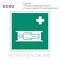 Табличка EC02 (10х10 см) «Средства выноса (эвакуации) пораженных»
Пластиковая табличка-указатель с носилками и крестом, на стену. Изображение выполнено белым цветом на зеленом фоне с белой рамкой по контуру.