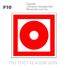 Табличка F10 (10х10 см) «Кнопка включения установок (систем) пожарной автоматики»
Пластиковая табличка-указатель на стену с изображением красного круга с белым центром на красном фоне с белой контурной рамкой.